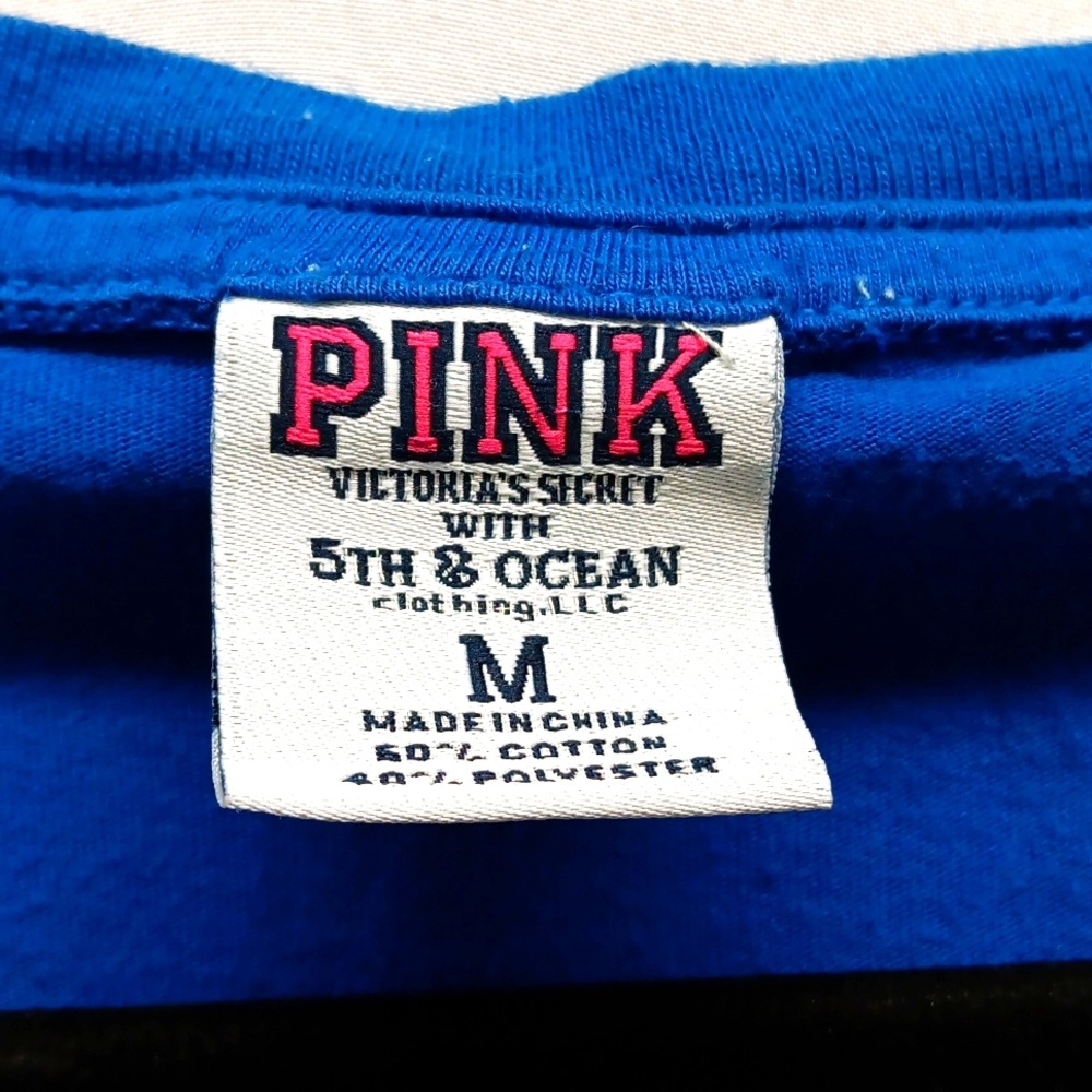 Pink Victoria's Secret with 5th & Ocean Chicago Cubs tee shirt Medium - Picture 3 of 5